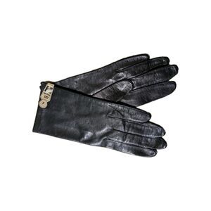 NWT Vintage Dutchess Black Gloves Genuine Leather Size 7 Silk Lined